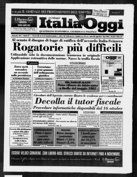 Italia oggi : quotidiano di economia finanza e politica